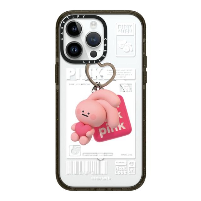 Pink & Ven x CASETiFY iPhone 14 Pro Max ケース ブラック インパクトケース MagSafe対応 PINK KEYCHAIN