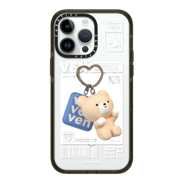 Pink & Ven x CASETiFY iPhone 14 Pro Max ケース ブラック インパクトケース MagSafe対応 VEN KEYCHAIN