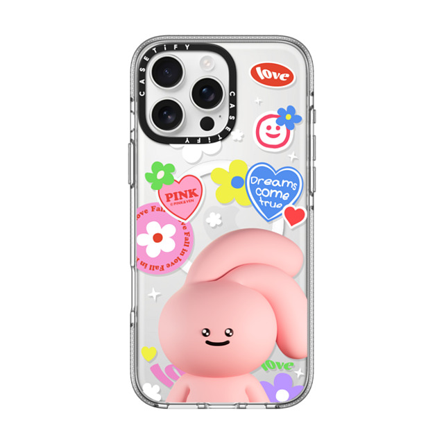 Pink & Ven x CASETiFY iPhone 16 Pro Max ケース Bunny,Animal クリア クリア ケース MagSafe対応 LOVE FANTASY Father's Day Pink & Ven x CASETiFY iPhone 16 Pro Max ケース Bunny,Animal クリア クリア ケース MagSafe対応 LOVE FANTASY Father's Day