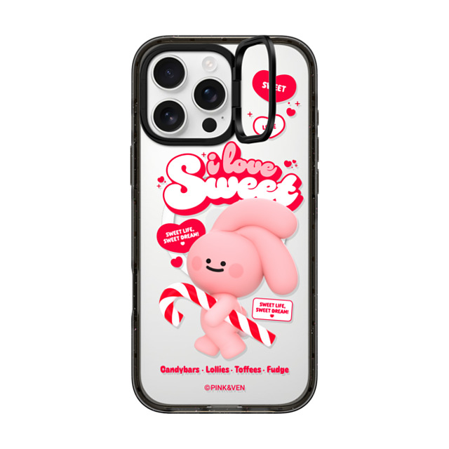 Pink & Ven x CASETiFY iPhone 16 Pro Max ケース Cartoon ブラック インパクトリングスタンドケース MagSafe対応 PINK SWEET Father's Day Pink & Ven x CASETiFY iPhone 16 Pro Max ケース Cartoon ブラック インパクトリングスタンドケース MagSafe対応 PINK SWEET Father's Day