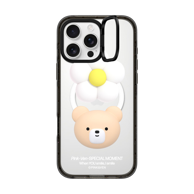 Pink & Ven x CASETiFY iPhone 16 Pro Max Case Bear,Cartoon Black インパクトリングスタンドケース MagSafe対応 VEN FLOWER Mother's Day Pink & Ven x CASETiFY iPhone 16 Pro Max Case Bear,Cartoon Black インパクトリングスタンドケース MagSafe対応 VEN FLOWER Mother's Day