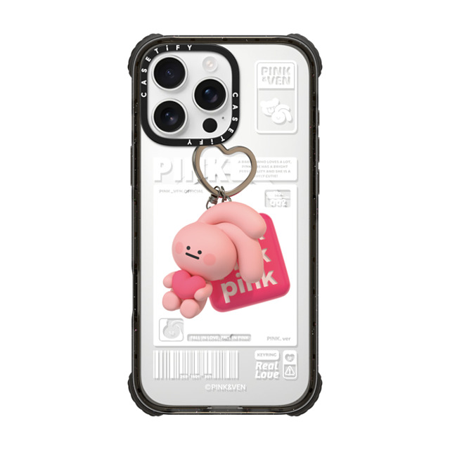 Pink & Ven x CASETiFY iPhone 16 Pro Max Case Cartoon,Couple Black ウルトラ インパクトケース MagSafe 対応 PINK KEYCHAIN Father's Day Pink & Ven x CASETiFY iPhone 16 Pro Max Case Cartoon,Couple Black ウルトラ インパクトケース MagSafe 対応 PINK KEYCHAIN Father's Day