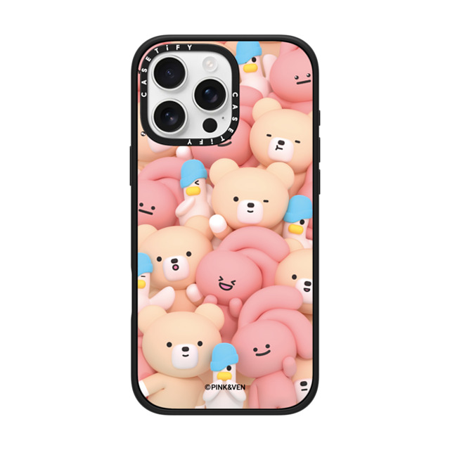 Pink & Ven x CASETiFY iPhone 16 Pro Max ケース Cartoon,Couple マットブラック インパクトケース MagSafe対応 PINK & VEN & HIPPY Back to School Pink & Ven x CASETiFY iPhone 16 Pro Max ケース Cartoon,Couple マットブラック インパクトケース MagSafe対応 PINK & VEN & HIPPY Back to School