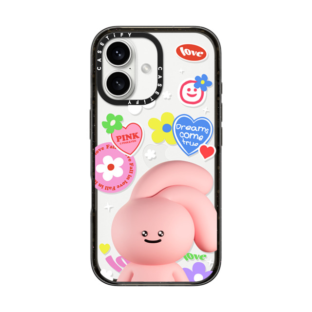 Pink & Ven x CASETiFY iPhone 16 ケース Bunny,Animal ブラック インパクトケース LOVE FANTASY Father's Day Pink & Ven x CASETiFY iPhone 16 ケース Bunny,Animal ブラック インパクトケース LOVE FANTASY Father's Day
