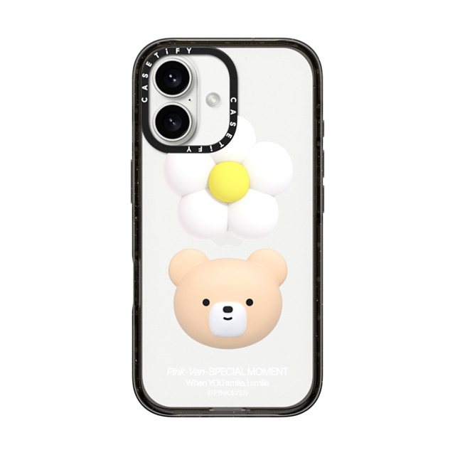 Pink & Ven x CASETiFY iPhone 16 Case Bear,Cartoon Black インパクトケース VEN FLOWER Mother's Day Pink & Ven x CASETiFY iPhone 16 Case Bear,Cartoon Black インパクトケース VEN FLOWER Mother's Day