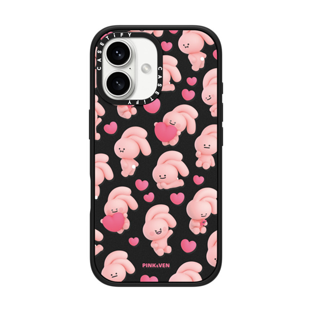 Pink & Ven x CASETiFY iPhone 16 Case Sticker,Cartoon Matte Black Impact Case MagSafe Compatible PINK STICKER Mother's Day Pink & Ven x CASETiFY iPhone 16 Case Sticker,Cartoon Matte Black Impact Case MagSafe Compatible PINK STICKER Mother's Day