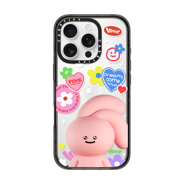Pink & Ven x CASETiFY iPhone 16 Pro Case Bunny,Animal Black Impact Case LOVE FANTASY Father's Day Pink & Ven x CASETiFY iPhone 16 Pro Case Bunny,Animal Black Impact Case LOVE FANTASY Father's Day