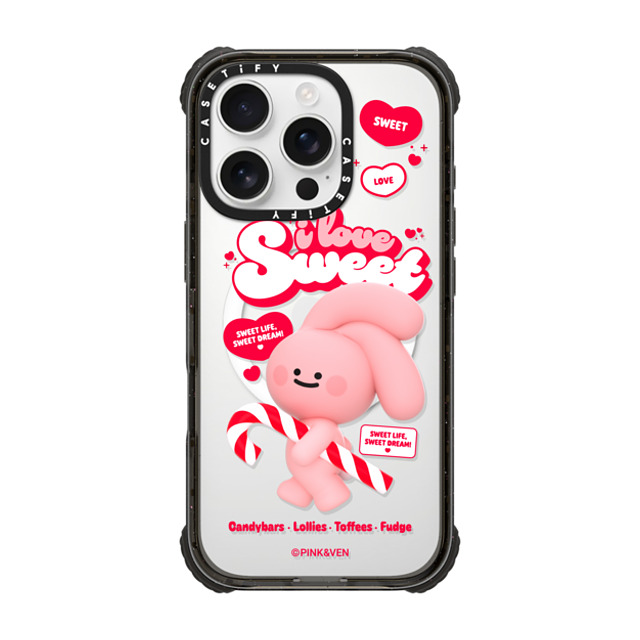 Pink & Ven x CASETiFY iPhone 16 Pro Case Cartoon Black ウルトラ インパクトケース MagSafe 対応 PINK SWEET Father's Day Pink & Ven x CASETiFY iPhone 16 Pro Case Cartoon Black ウルトラ インパクトケース MagSafe 対応 PINK SWEET Father's Day
