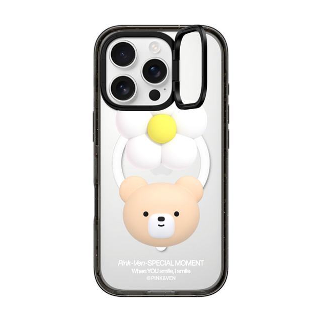 Pink & Ven x CASETiFY iPhone 16 Pro Case Bear,Cartoon Black インパクトリングスタンドケース MagSafe対応 VEN FLOWER Mother's Day Pink & Ven x CASETiFY iPhone 16 Pro Case Bear,Cartoon Black インパクトリングスタンドケース MagSafe対応 VEN FLOWER Mother's Day