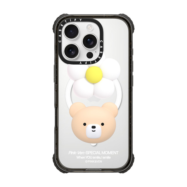 Pink & Ven x CASETiFY iPhone 16 Pro Case Bear,Cartoon Black ウルトラ インパクトケース MagSafe 対応 VEN FLOWER Mother's Day Pink & Ven x CASETiFY iPhone 16 Pro Case Bear,Cartoon Black ウルトラ インパクトケース MagSafe 対応 VEN FLOWER Mother's Day