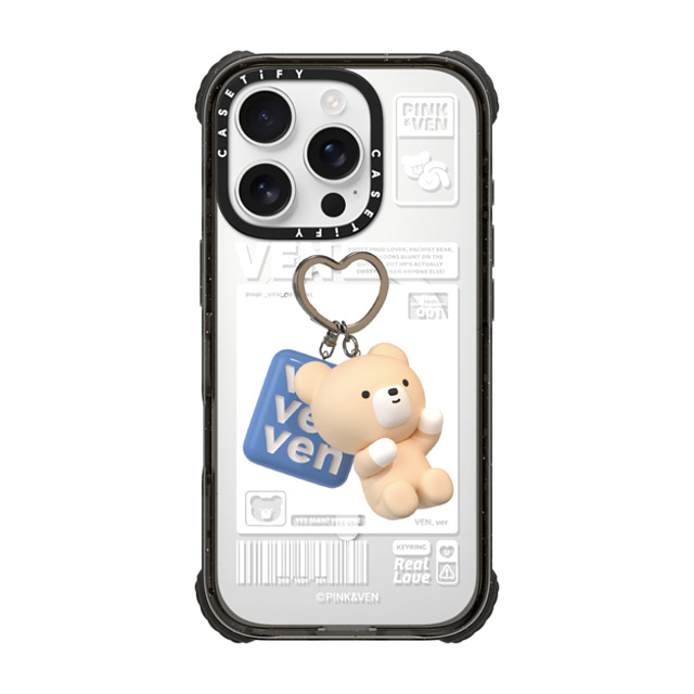 Pink & Ven x CASETiFY iPhone 16 Pro Case Black ウルトラ インパクトケース MagSafe 対応 VEN KEYCHAIN Pink & Ven x CASETiFY iPhone 16 Pro Case Black ウルトラ インパクトケース MagSafe 対応 VEN KEYCHAIN