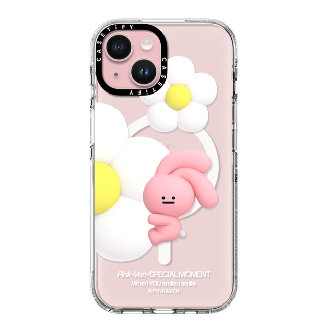 Pink & Ven x CASETiFY iPhone 15 Case Cartoon,Couple Clear Clear Case MagSafe Compatible PINK FLOWER Mother's Day Pink & Ven x CASETiFY iPhone 15 Case Cartoon,Couple Clear Clear Case MagSafe Compatible PINK FLOWER Mother's Day
