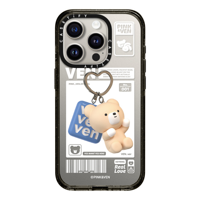 Pink & Ven x CASETiFY iPhone 15 Pro ケース ブラック インパクトケース VEN KEYCHAIN