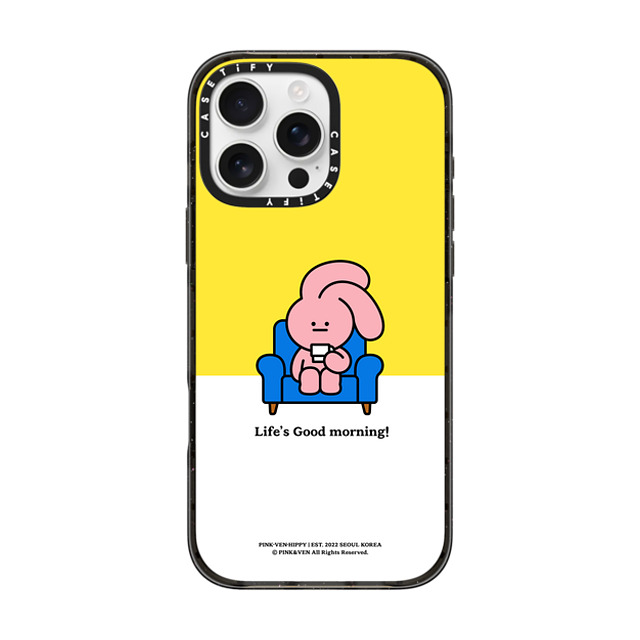 Pink & Ven x CASETiFY iPhone 16 Pro Max ケース Bunny,Cartoon ブラック インパクトケース PINK & VEN Good Morning Back to School Pink & Ven x CASETiFY iPhone 16 Pro Max ケース Bunny,Cartoon ブラック インパクトケース PINK & VEN Good Morning Back to School