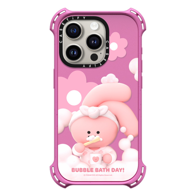 Pink & Ven x CASETiFY iPhone 15 Pro Case Matte Pink バウンスケース PINK & VEN Bubble Day Pink & Ven x CASETiFY iPhone 15 Pro Case Matte Pink バウンスケース PINK & VEN Bubble Day