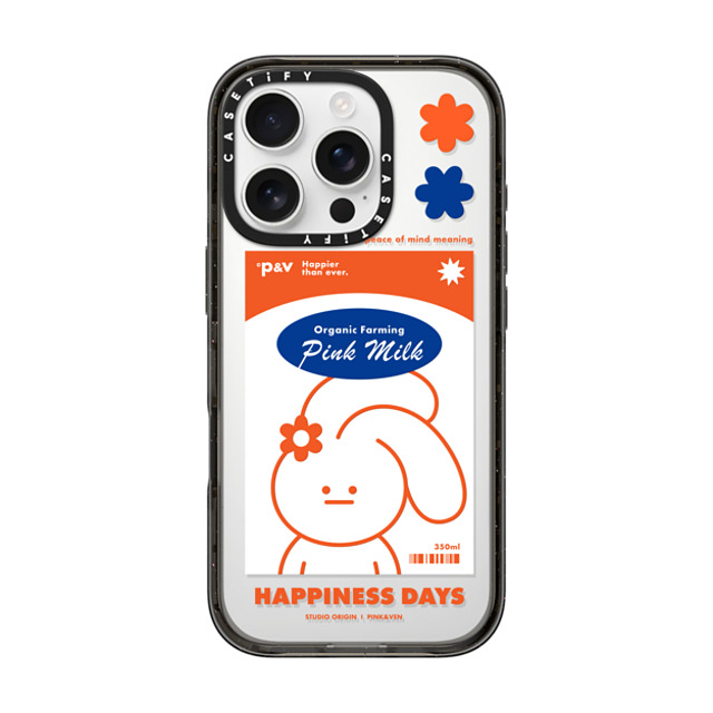 Pink & Ven x CASETiFY iPhone 16 Pro ケース Floral,Bunny ブラック インパクトケース MagSafe対応 PINK & VEN Happiness Days Back to School Pink & Ven x CASETiFY iPhone 16 Pro ケース Floral,Bunny ブラック インパクトケース MagSafe対応 PINK & VEN Happiness Days Back to School