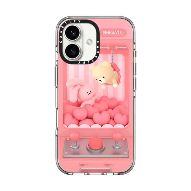 Pink & Ven x CASETiFY iPhone 16 Case Heart,Bunny Clear Clear Case MagSafe Compatible PINK & VEN Love Catcher Father's Day Pink & Ven x CASETiFY iPhone 16 Case Heart,Bunny Clear Clear Case MagSafe Compatible PINK & VEN Love Catcher Father's Day
