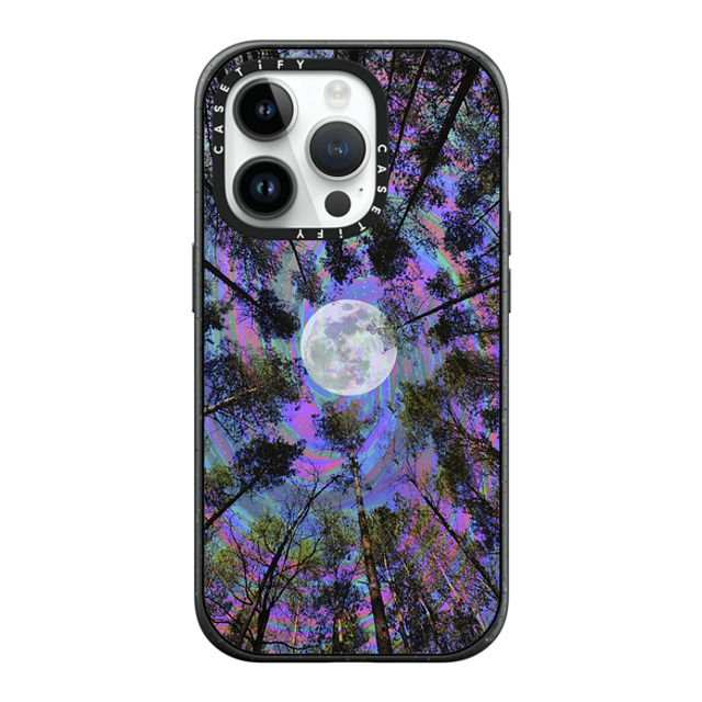 Cajucart x CASETiFY iPhone 14 Pro ケース マットブラック インパクトケース MagSafe対応 Moon Swirl