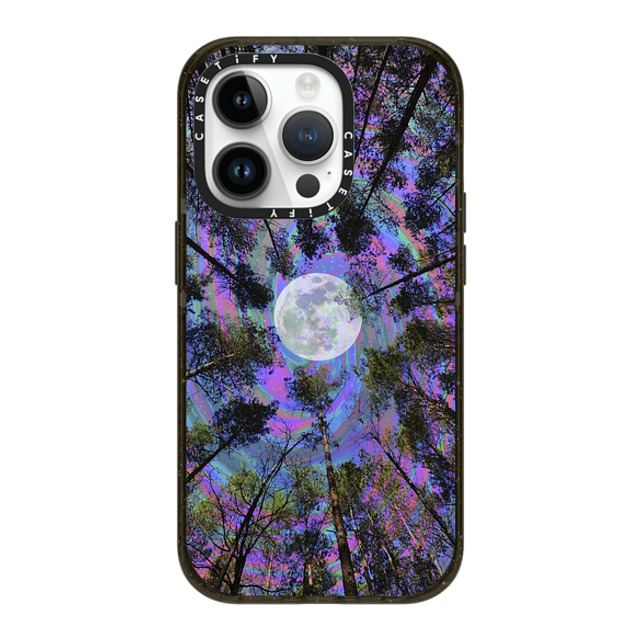 Cajucart x CASETiFY iPhone 14 Pro ケース ブラック インパクトケース MagSafe対応 Moon Swirl