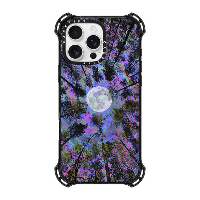 Cajucart x CASETiFY iPhone 16 Pro Max ケース ブラック バウンスケース Moon Swirl