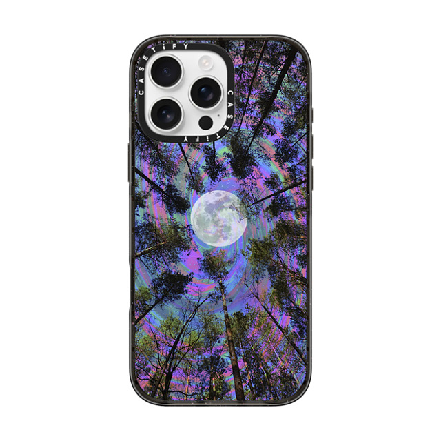 Cajucart x CASETiFY iPhone 16 Pro Max ケース ブラック インパクトケース MagSafe対応 Moon Swirl