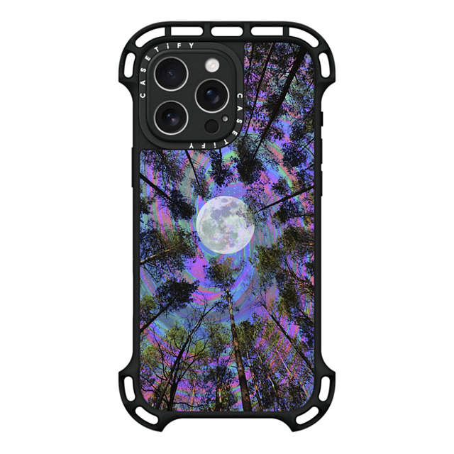 Cajucart x CASETiFY iPhone 16 Pro Max ケース ブラック ウルトラ バウンスケース MagSafe対応 Moon Swirl