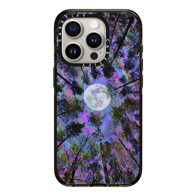 Cajucart x CASETiFY iPhone 15 Pro ケース ブラック インパクトケース Moon Swirl