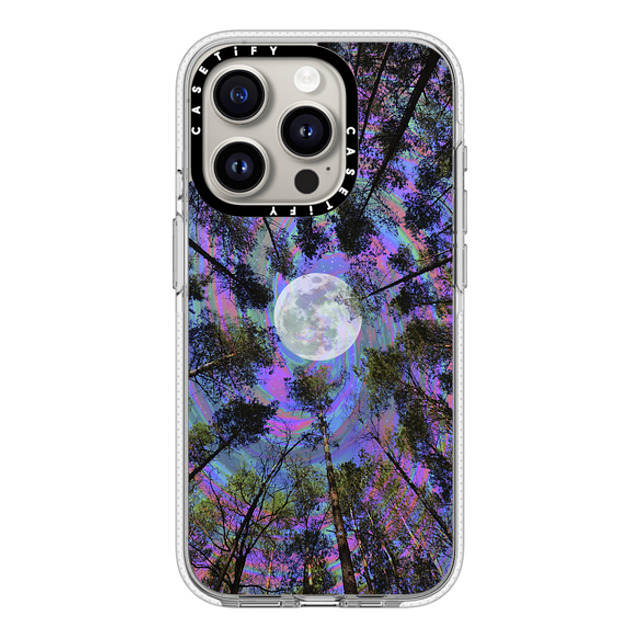 Cajucart x CASETiFY iPhone 15 Pro ケース クリア クリア ケース MagSafe対応 Moon Swirl