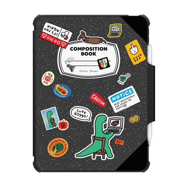 "JOGUMAN x CASETiFY iPad Pro 12.9" (第5/6世代) Sticker,Fruit Black インパクト フォリオ ケース Brachio Composition Book Mother's Day" "JOGUMAN x CASETiFY iPad Pro 12.9" (第5/6世代) Sticker,Fruit Black インパクト フォリオ ケース Brachio Composition Book Mother's Day"