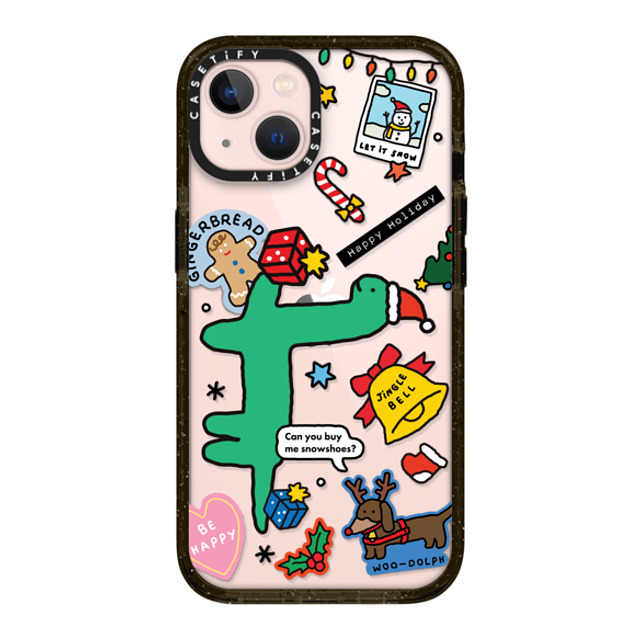 JOGUMAN x CASETiFY iPhone 13 ケース ブラック インパクトケース Brachio Holiday Sticker