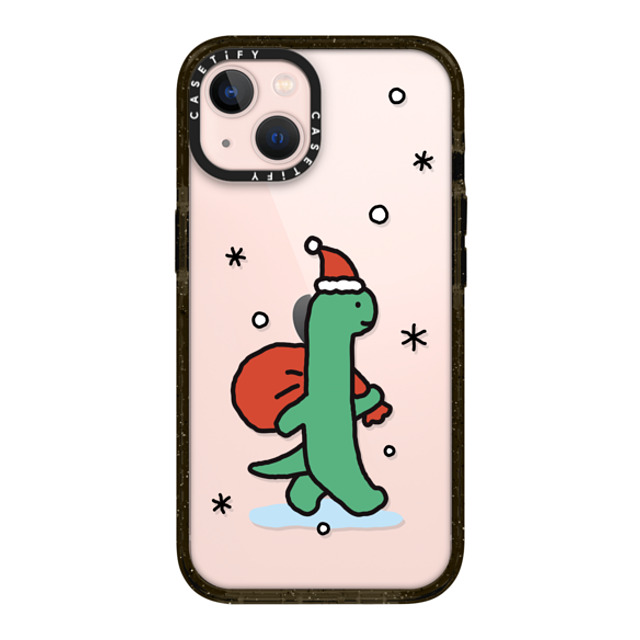 JOGUMAN x CASETiFY iPhone 13 ケース ブラック インパクトケース Brachio becomes Santa