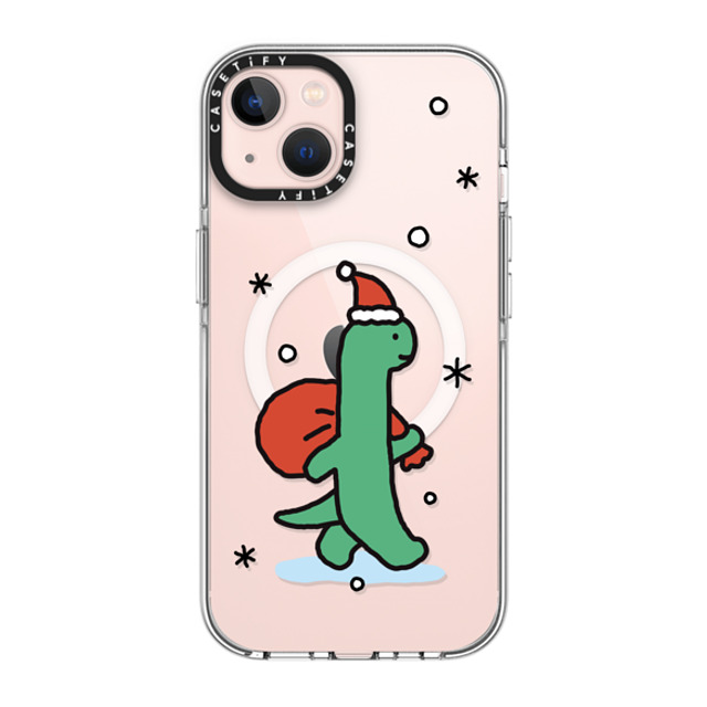 JOGUMAN x CASETiFY iPhone 13 ケース クリア クリア ケース MagSafe対応 Brachio becomes Santa