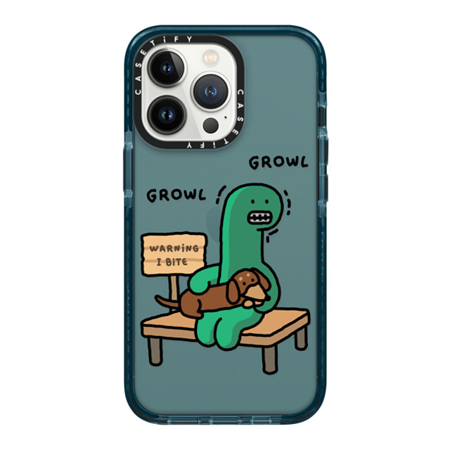 JOGUMAN x CASETiFY iPhone 13 Pro ケース Pacific Blue インパクトケース Warning, I Bite
