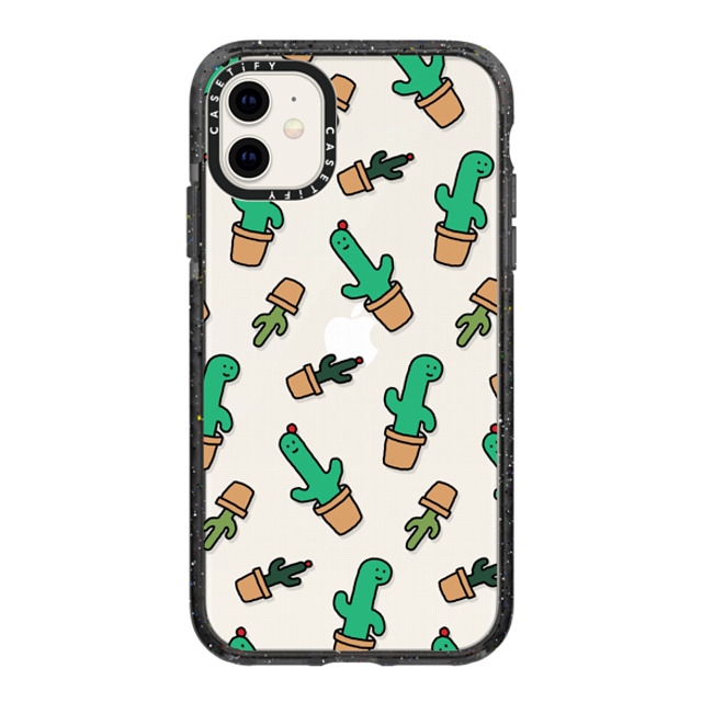 JOGUMAN x CASETiFY iPhone 11 ケース ブラック インパクトケース Cactus Brachio