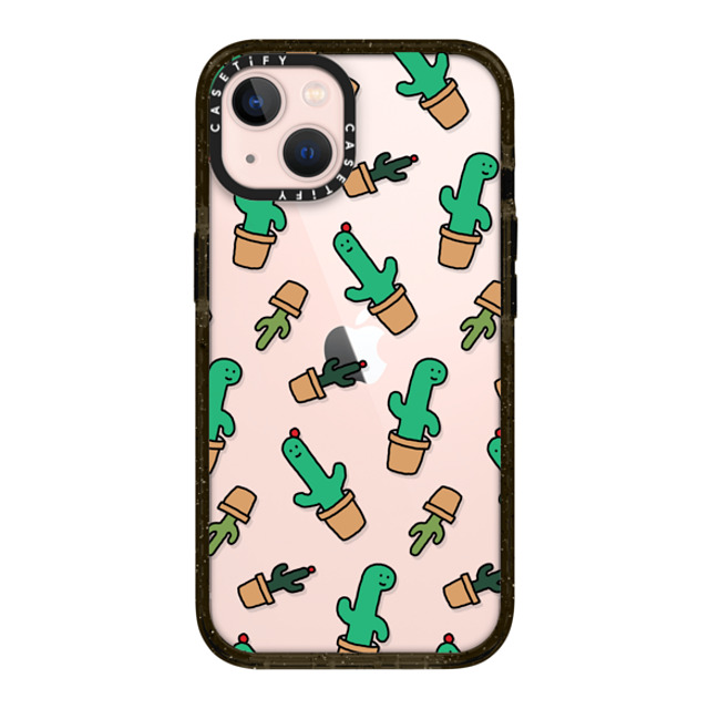 JOGUMAN x CASETiFY iPhone 13 ケース ブラック インパクトケース Cactus Brachio