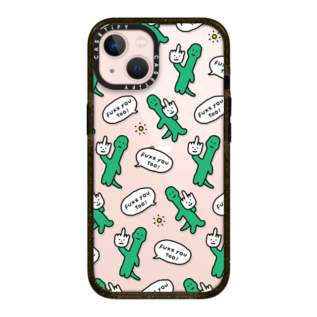 JOGUMAN x CASETiFY iPhone 13 ケース ブラック インパクトケース Talk to the hand