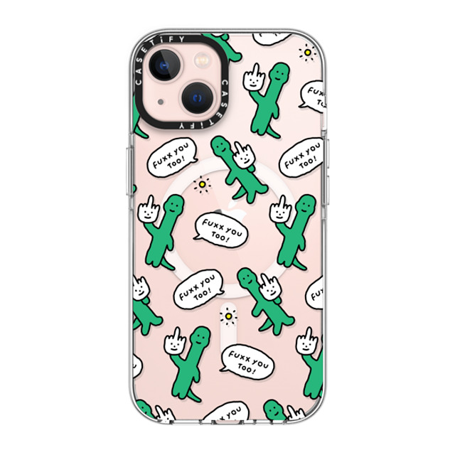 JOGUMAN x CASETiFY iPhone 13 ケース クリア クリア ケース MagSafe対応 Talk to the hand