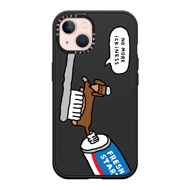 JOGUMAN x CASETiFY iPhone 13 ケース マットブラック インパクトケース MagSafe対応 Fresh start, Woody