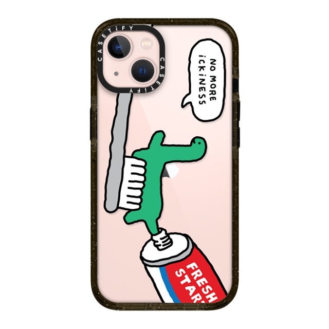 JOGUMAN x CASETiFY iPhone 13 ケース ブラック インパクトケース Fresh start, Brachio