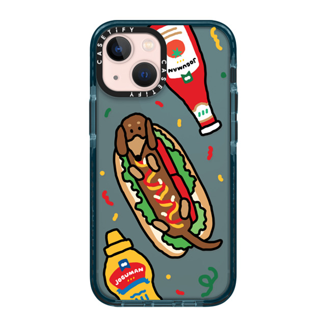 JOGUMAN x CASETiFY iPhone 13 Mini Case Dog,Animal Pacific Blue Impact Case Woody the Hotdog Mother's Day JOGUMAN x CASETiFY iPhone 13 Mini Case Dog,Animal Pacific Blue Impact Case Woody the Hotdog Mother's Day