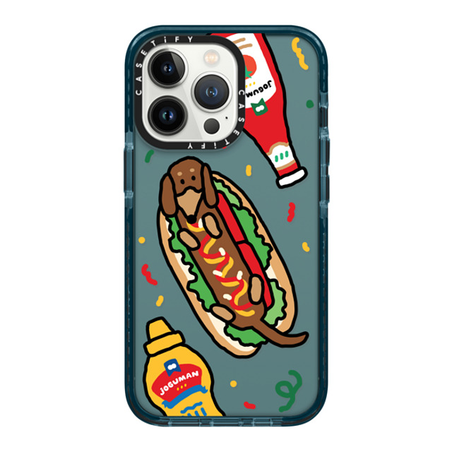 JOGUMAN x CASETiFY iPhone 13 Pro ケース Pacific Blue インパクトケース Woody the Hotdog