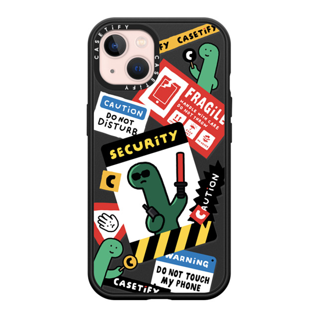 JOGUMAN x CASETiFY iPhone 13 ケース マットブラック インパクトケース MagSafe対応 Do not disturb