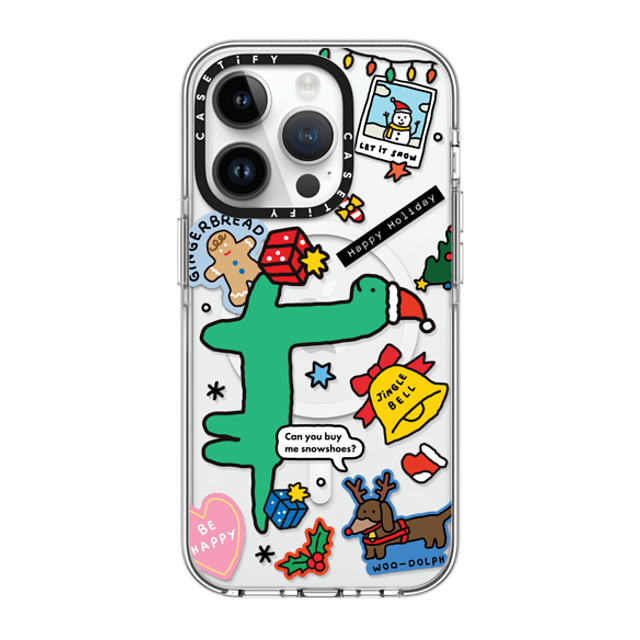 JOGUMAN x CASETiFY iPhone 14 Pro ケース クリア クリア ケース MagSafe対応 Brachio Holiday Sticker