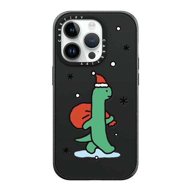 JOGUMAN x CASETiFY iPhone 14 Pro ケース マットブラック インパクトケース MagSafe対応 Brachio becomes Santa