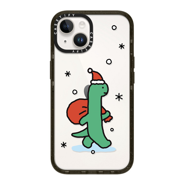 JOGUMAN x CASETiFY iPhone 14 ケース ブラック インパクトケース Brachio becomes Santa