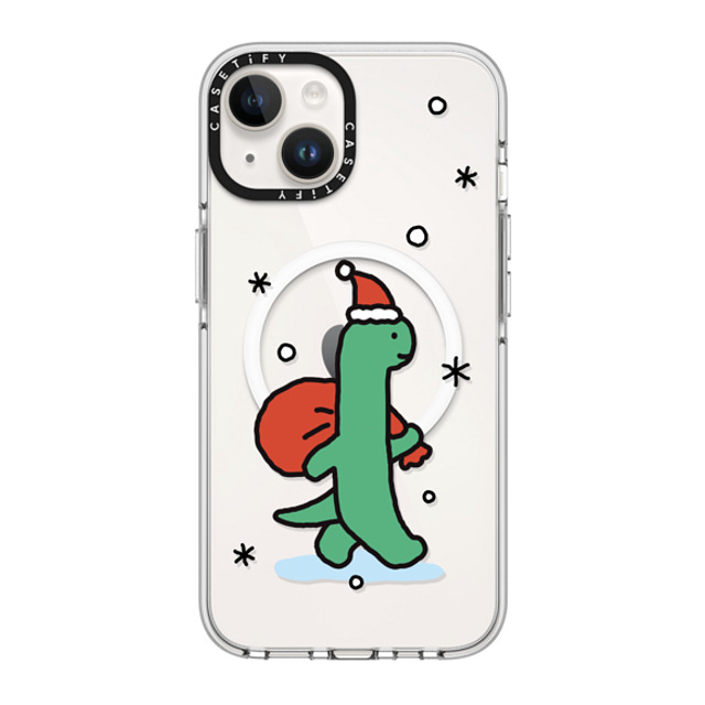 JOGUMAN x CASETiFY iPhone 14 ケース クリア クリア ケース MagSafe対応 Brachio becomes Santa