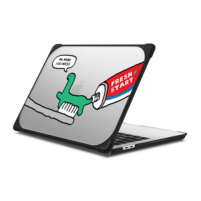 JOGUMAN x CASETiFY MacBook Pro 13-inch (M1 / M2 / Intel) Animal,Cartoon Black バウンス ケース Fresh start, Brachio Father's Day JOGUMAN x CASETiFY MacBook Pro 13-inch (M1 / M2 / Intel) Animal,Cartoon Black バウンス ケース Fresh start, Brachio Father's Day
