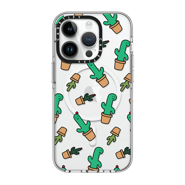 JOGUMAN x CASETiFY iPhone 14 Pro ケース クリア クリア ケース MagSafe対応 Cactus Brachio