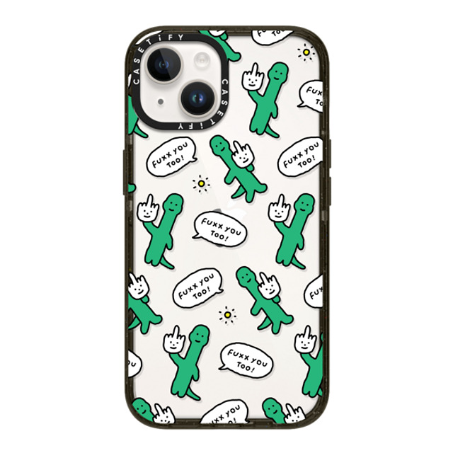 JOGUMAN x CASETiFY iPhone 14 ケース ブラック インパクトケース Talk to the hand