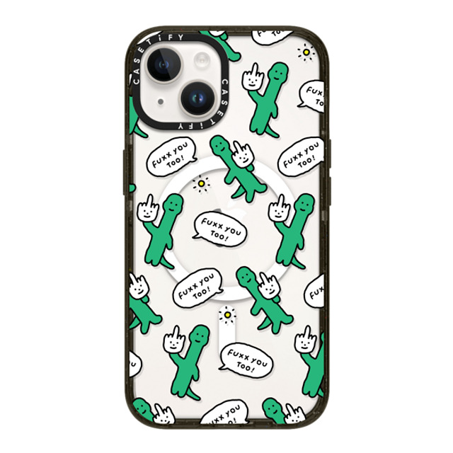 JOGUMAN x CASETiFY iPhone 14 ケース ブラック インパクトケース MagSafe対応 Talk to the hand